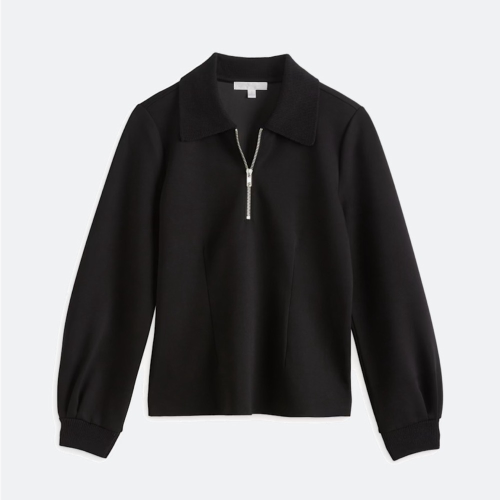 Design History Half Zip Scuba Knit Polo
